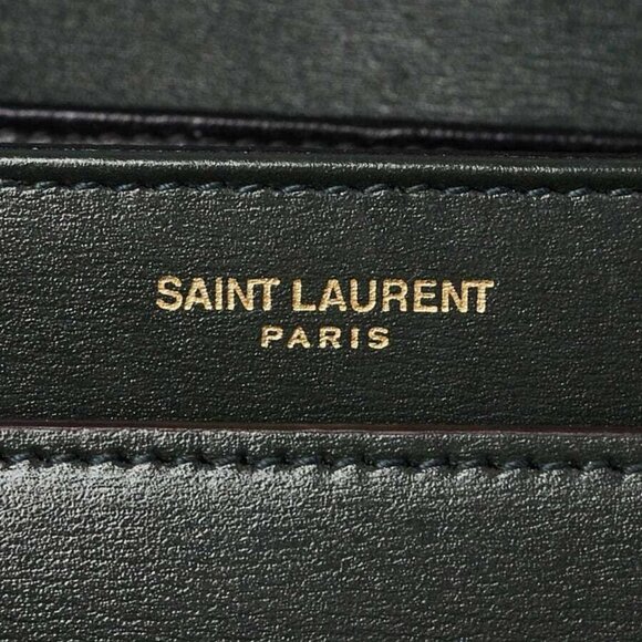 Yves Saint Laurent Green Smooth Leather Le 61 Framed Small Saddle Bag - Picture 5 of 12